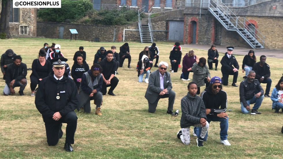 Kent chief constable 'takes a knee' at Black Lives Matter event