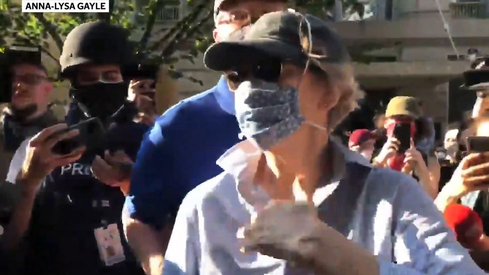 Elizabeth Warren joins George Floyd protests in Washington DC