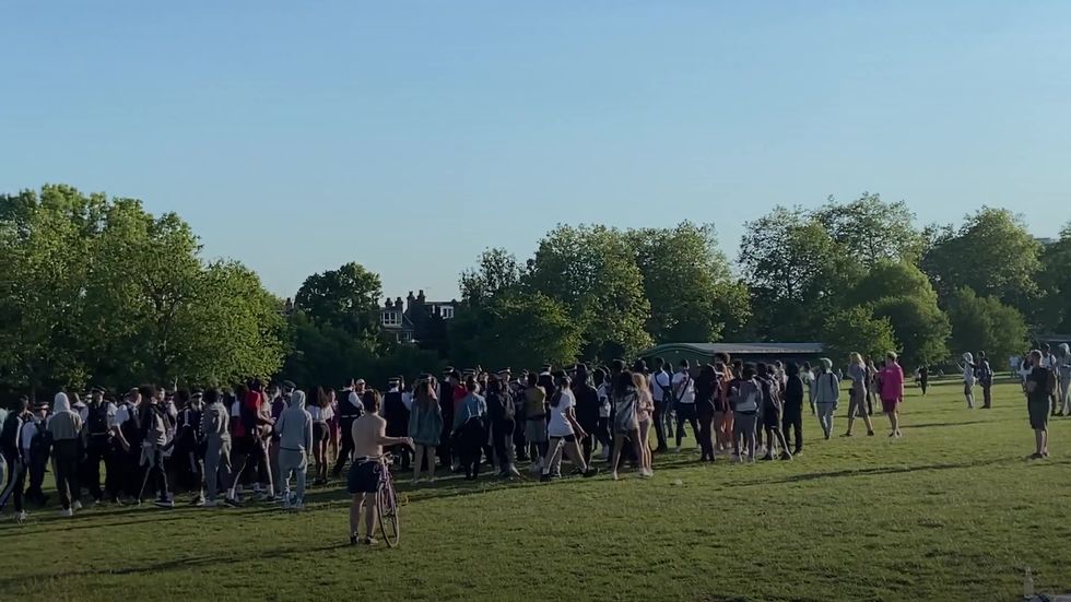 Six arrested as police face Hampstead Heath brawl