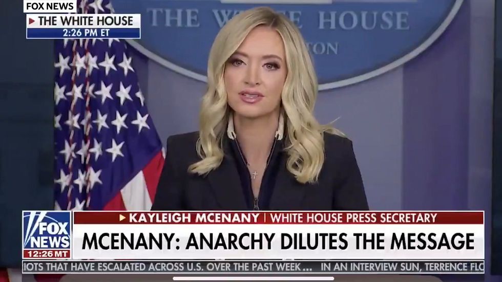 Kayleigh McEnany claims Donald Trump has a 'long history of condemning white supremacy and racism'