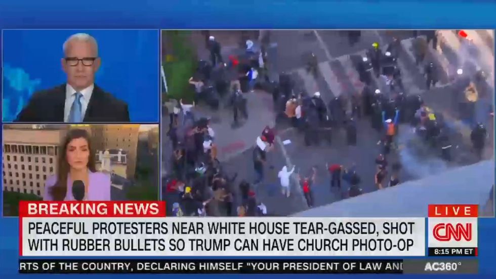 CNN reports that Trump's church photo op was because he was upset about being taken to a bunker