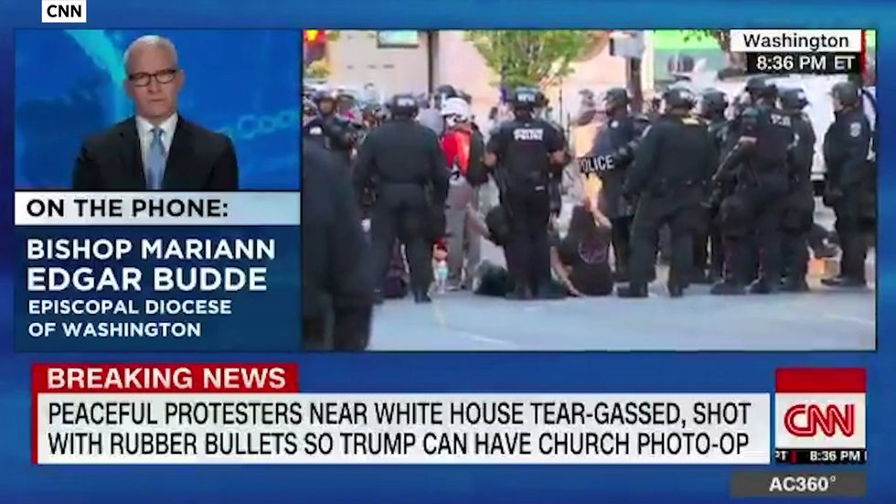 Bishop outraged after Trump visits her church after tear gassing protesters