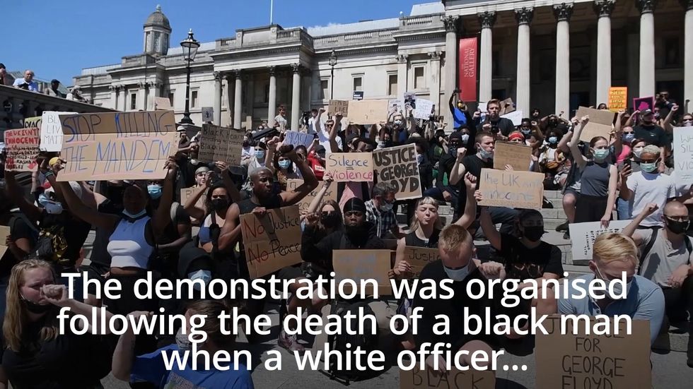 Hundreds join London protest against George Floyd death