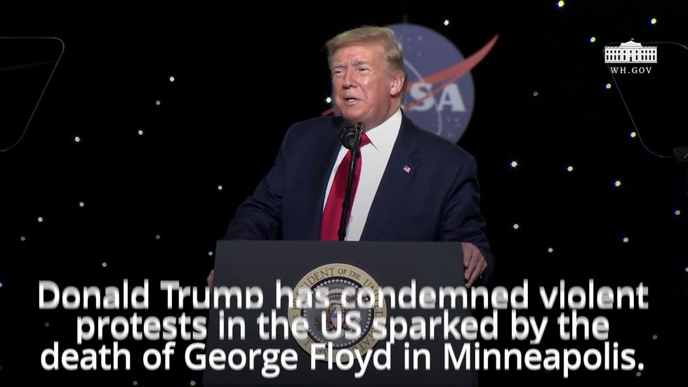 Donald Trump condemns US violence