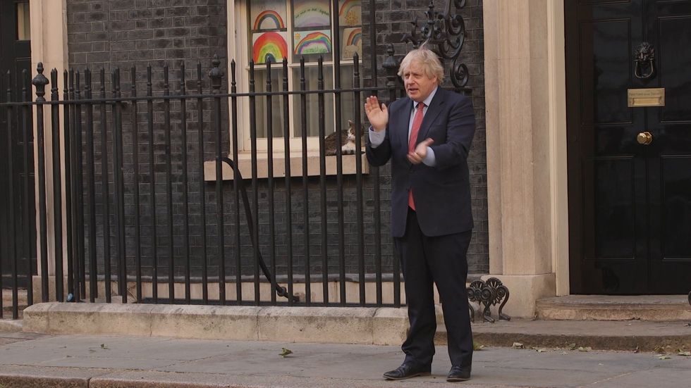 Boris Johnson takes part in tenth Clap For Carers