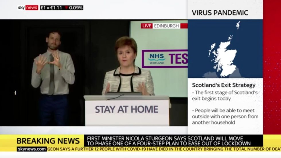 Nicola Sturgeon says Scots can meet outside in groups of up to 8 people