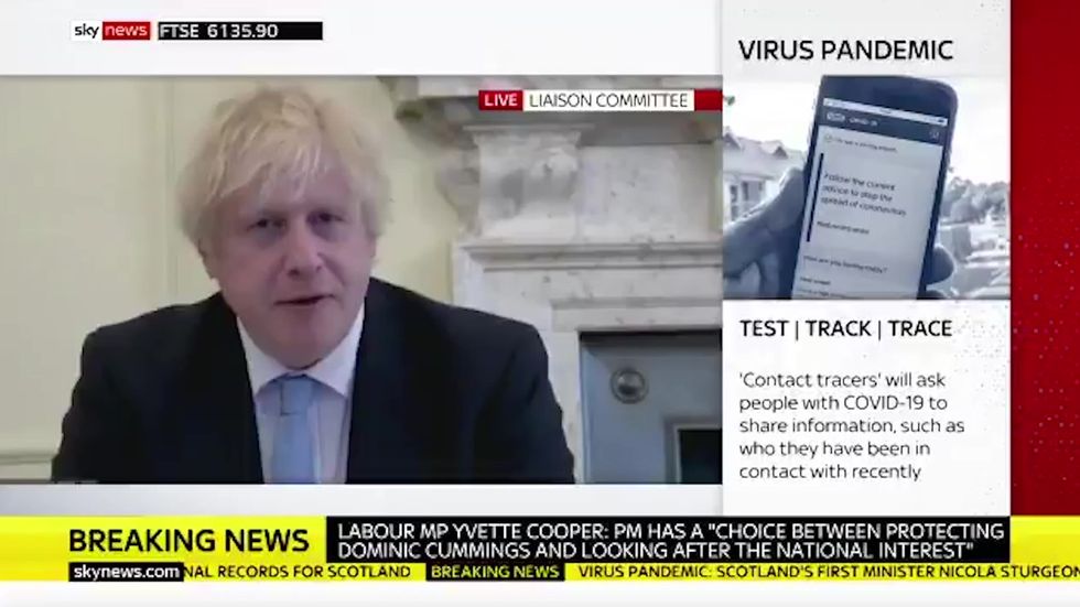 Boris Johnson says if people have been alerted by contact tracing app 'they must stay at home'