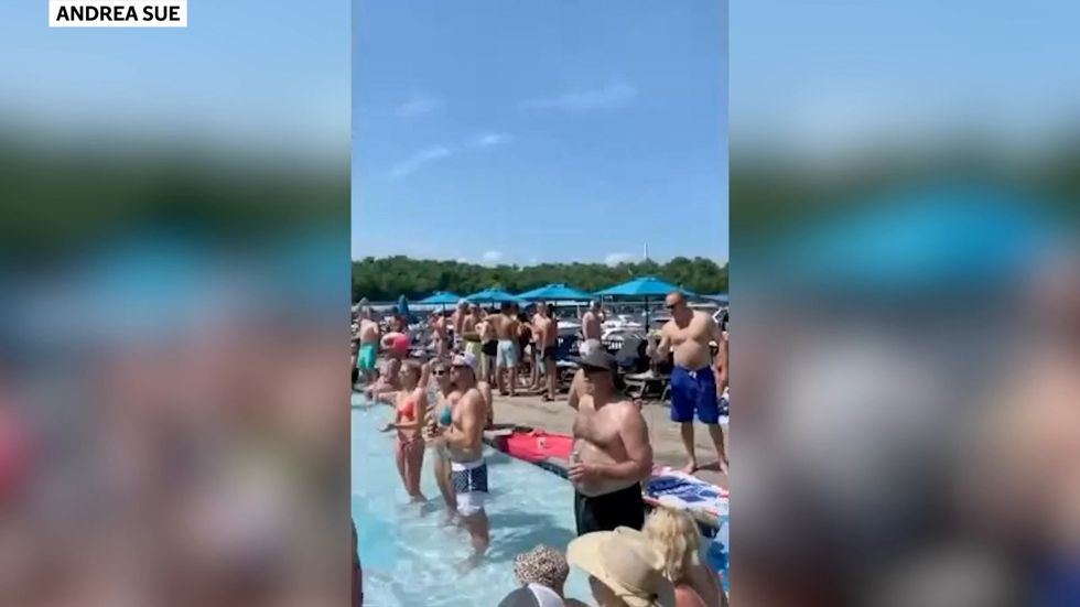 Americans avoid social distancing at Memorial Day party in the Lake of the Ozarks