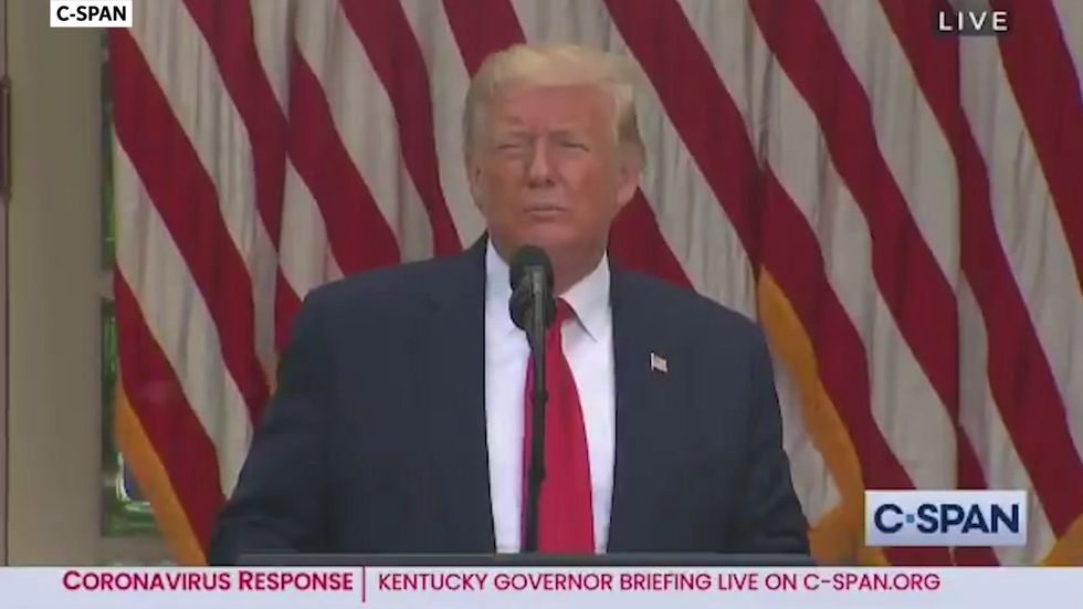 Trump asks reporter to take mask off then mocks him when he says no: 'You want to be politically correct'