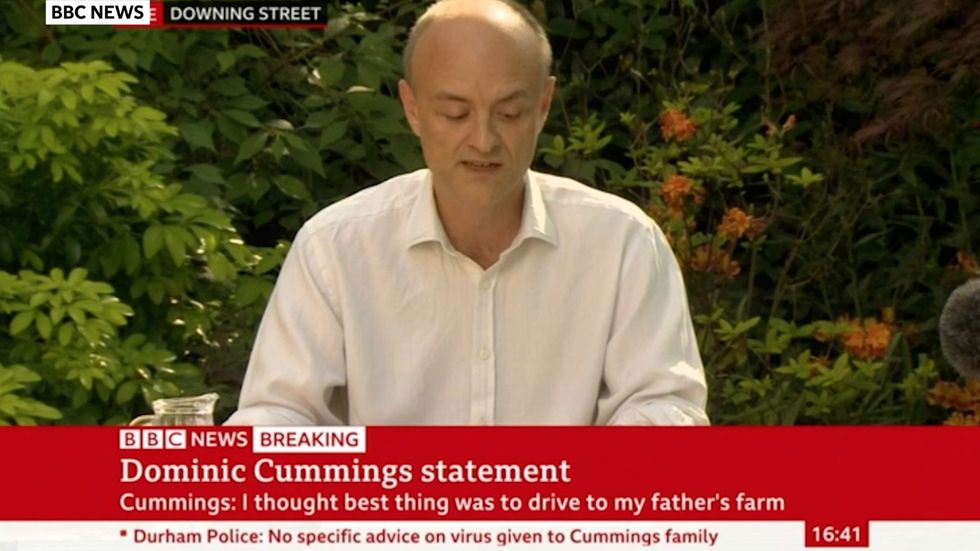 Dominic Cummings says he left Durham self-isolation to drive to Barnard Castle to 'test his eyesight'