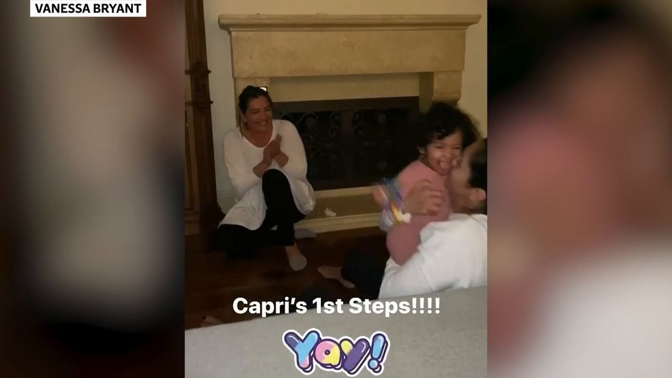 Vanessa Bryant shows daughter Capri taking her first steps