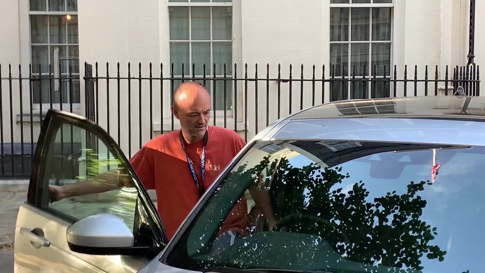 Dominic Cummings leaves Downing Street with PM's support.