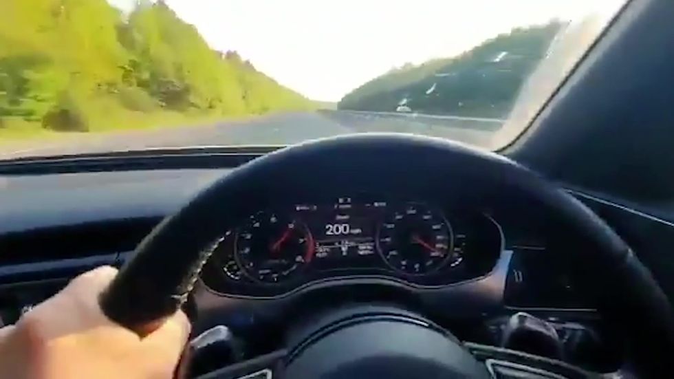 Driver films himself speeding on UK road at more than 200mph