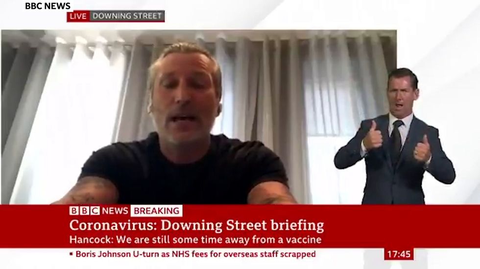 Robbie Savage asks question about grass roots football at government's coronavirus press briefing