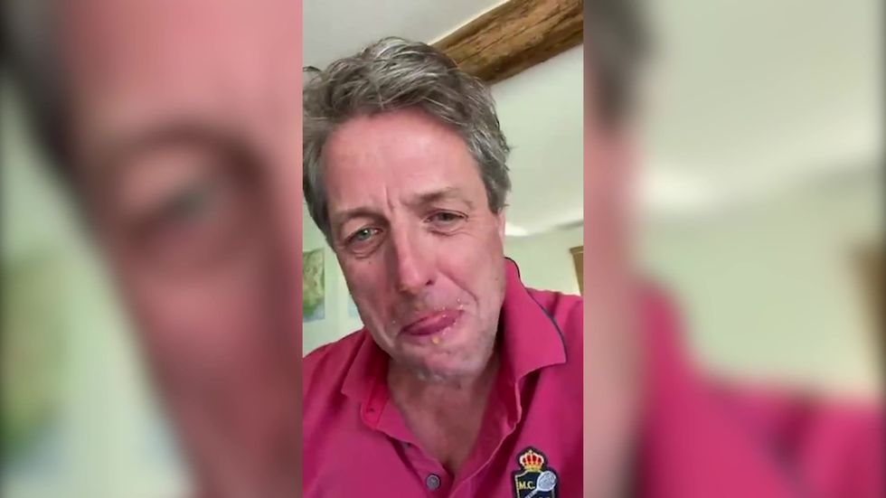 Hugh Grant eats marmalade as Paddington 2 character in Twitter video