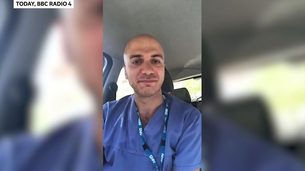 Hospital cleaner Hassan Akkad says he has to work 10 days to pay NHS surcharge