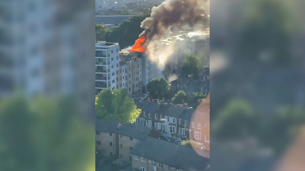Deptford fire: blaze at flats as smoke seen across London