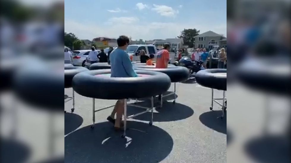 Maryland bar unveils social distancing tubes for drinkers