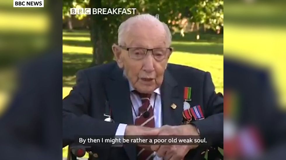 Captain Sir Tom Moore 'looking forward' to being knighted by the Queen: 'I hope she's not very heavy-handed with the sword'