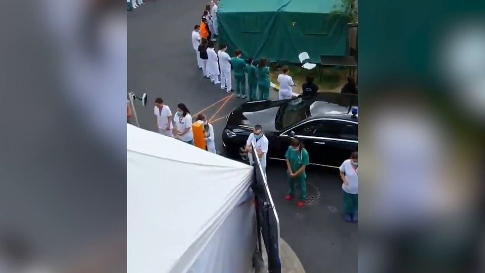 Coronavirus: Belgian hospital staff turn backs on PM Sophie Wilmès