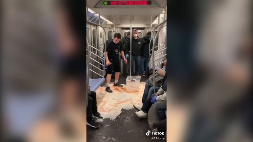 NYC subway bosses slam despicable TikTok prankster who trashed train filled with essential workers with cereal and milk