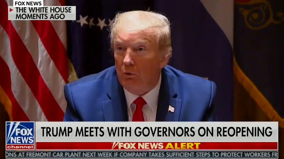 Donald Trump claims that coronavirus has 'very little effect on young people'.mp4