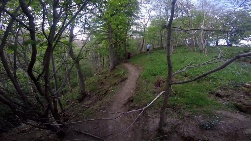 Police speak to former parish councillor and retired teacher after 'they block woodland cycle path' with sticks