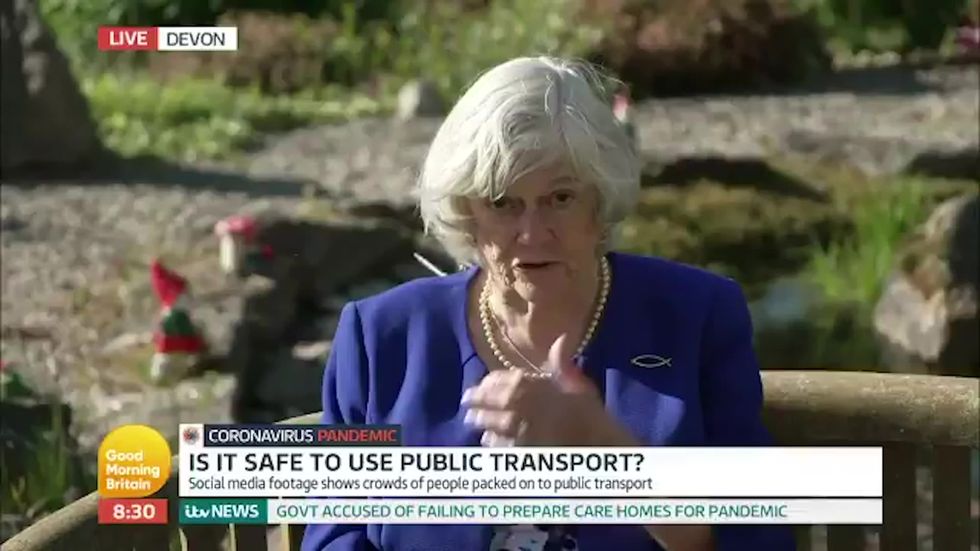 Anne Widdecombe argues with Piers Morgan about using public transport