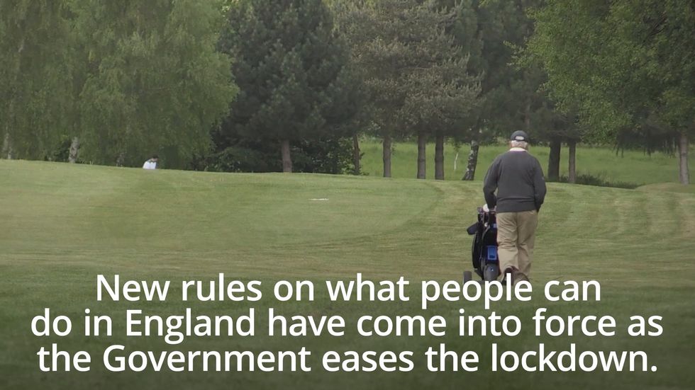 People return to golf courses following the easing of UK lockdown rules