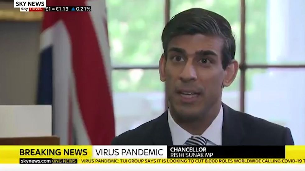 Chancellor Rishi Sunak says it is 'no surprise' the UK economy shrank by 2%