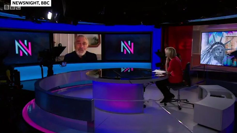 Robert De Niro calls Trump a lunatic on BBC Newsnight