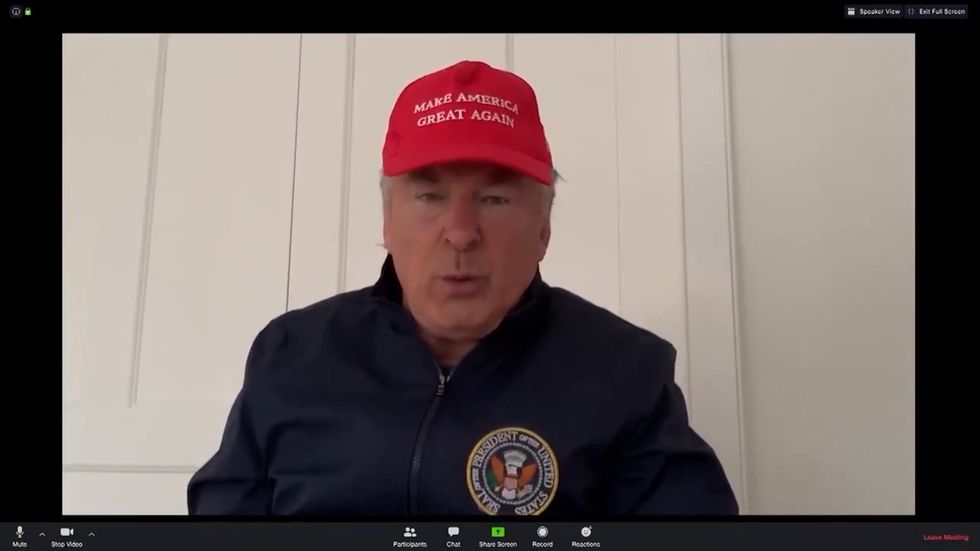 Alec Baldwin mocks Trump by drinking bleach during SNL sketch