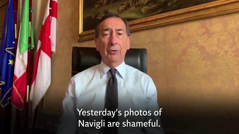 Milan's mayor criticises residents for descending on popular street during eased lockdown