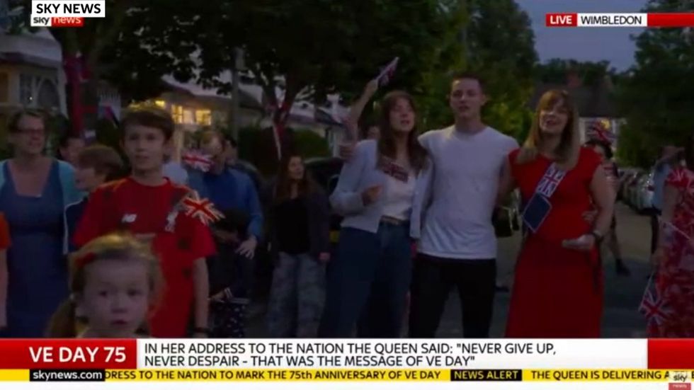 People sing Vera Lynn 'We'll Meet Again' to mark VE Day