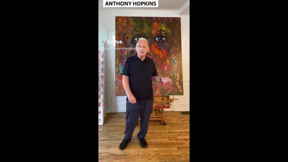Anthony Hopkins performs Drake's Tootsie Slide on Tiktok