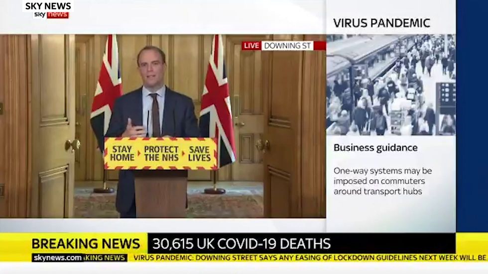 Raab: 'If people don't follow rules or if we see R level go back up we will tighten restrictions again'