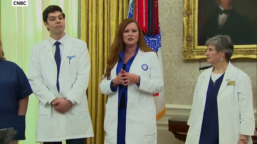 Trump disagrees with New Orleans nurse over 'sporadic' supply of PPE
