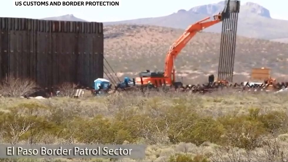 US border wall under construction