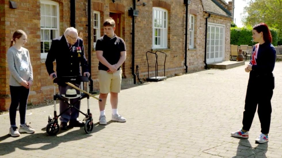 Captain Tom Moore given gold Blue Peter badge