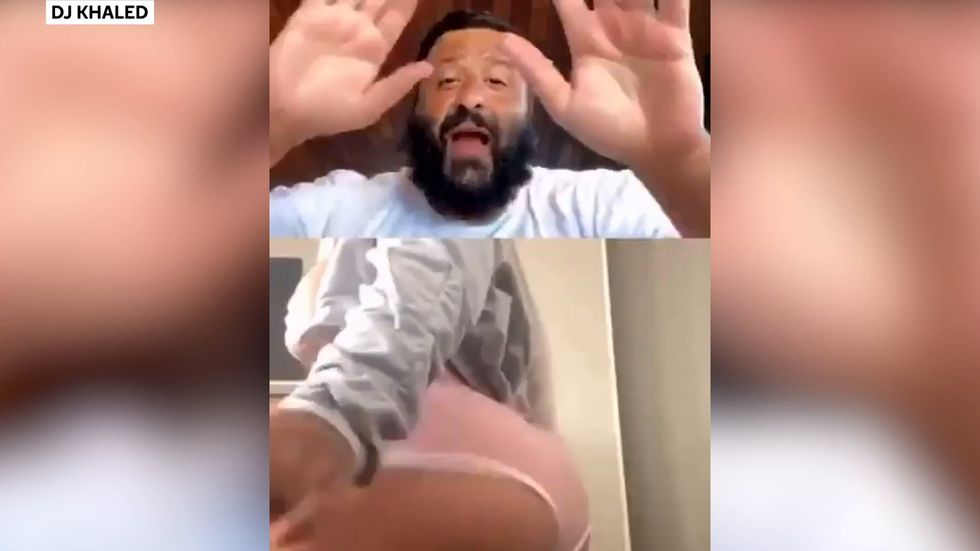 DJ Khaled asks fan to stop twerking because he's a 'family man'