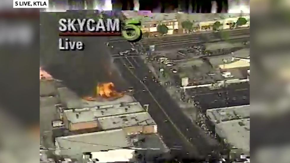 News footage shows 1992's LA riots as Los Angeles marks 28th anniversary