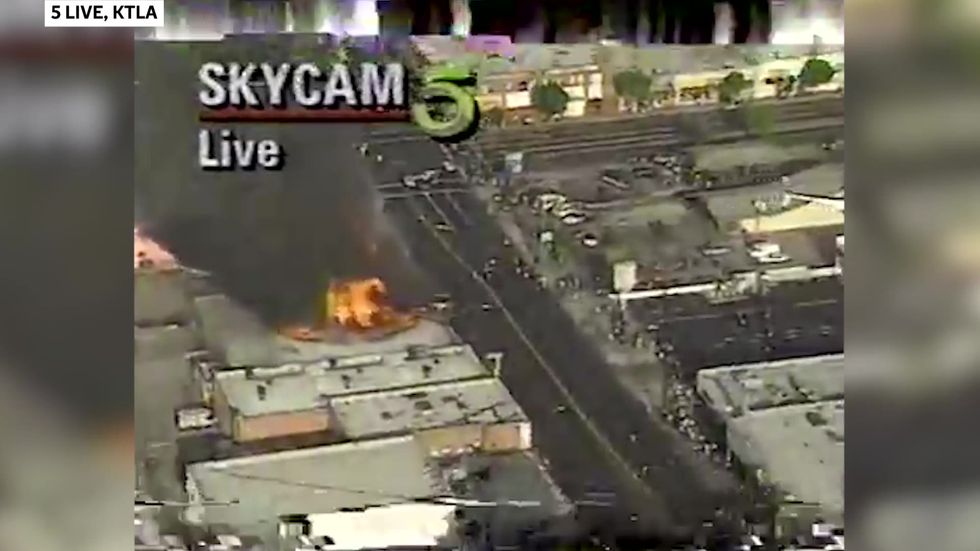 News footage shows 1992's LA riots as Los Angeles marks 28th anniversary