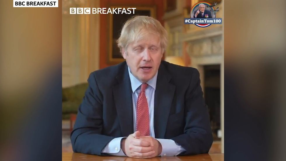 Boris Johnson wishes Captain Tom Moore a happy birthday