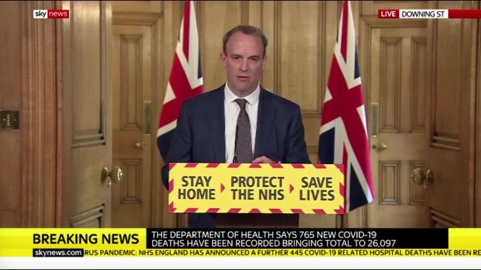 Coronavirus: Raab says UK needs to be careful during period of 'maximum risk'