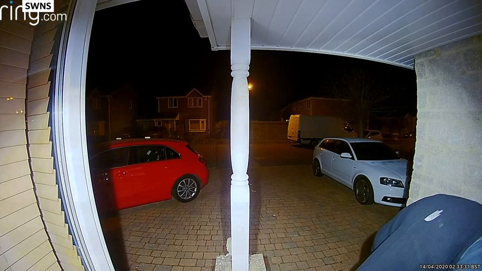 Thief is caught on CCTV stealing food delivery from doorstep that was intended for elderly man in isolation