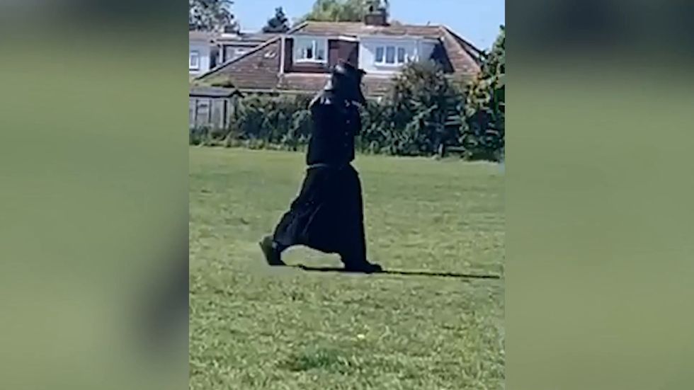 Person draws police attention after walking around dressed as plague doctor