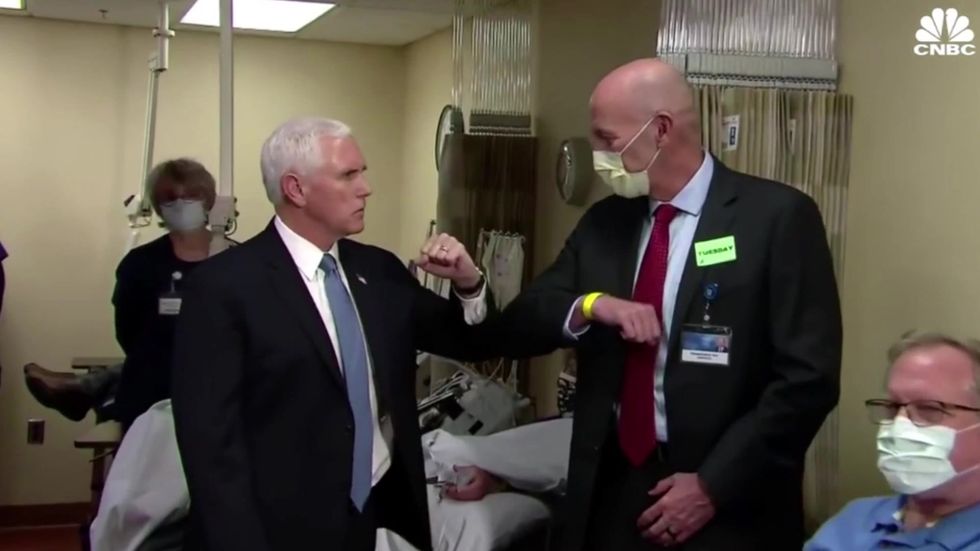 Mike Pence ignores instruction to wear mask at Mayo Clinic