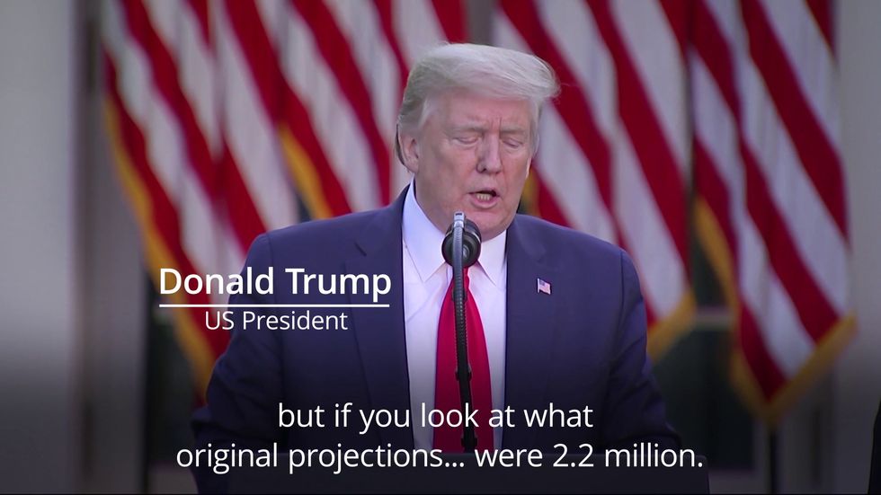 Donald Trump says US heading to 70,000 virus deaths