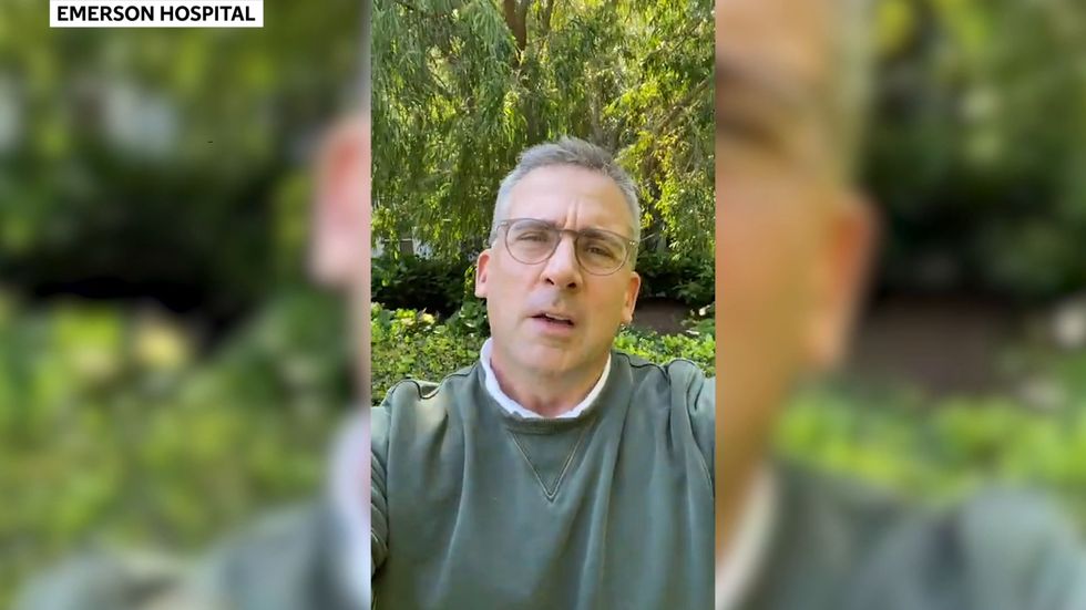 Steve Carell posts thank you video to healthcare workers at Emerson Hospital