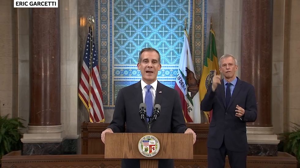 LA mayor Eric Garcetti calls for more equal future